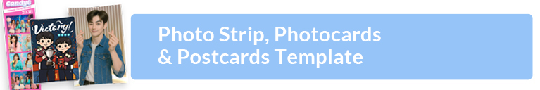 Photo Strip, Photocards & Postcards Template