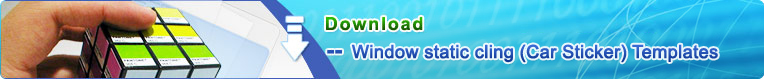 Window static cling (Car Sticker) Template