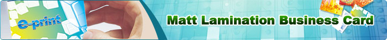 Matt Lamination Card