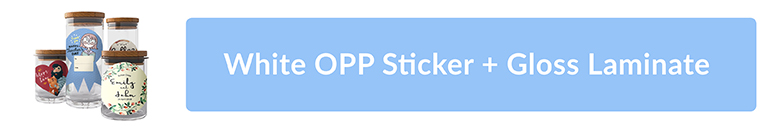 White OPP Sticker + Gloss Laminate