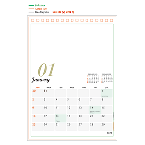 2022 Calendar - b01 - Vertical