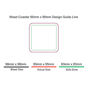 Coaster - 95mm - Square